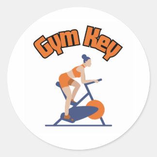 Gym Key Labels Runder Aufkleber