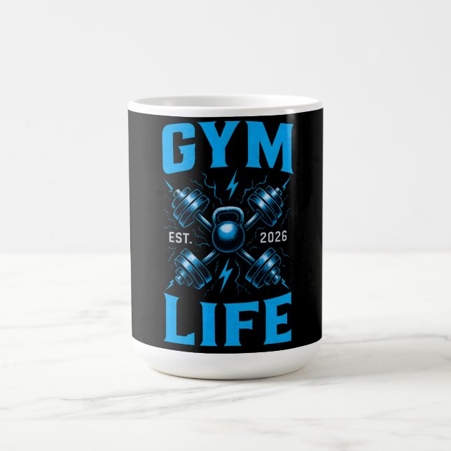 Gym Leben Est. 2026 – New Chapter Fitness Kaffeetasse (Mittel)