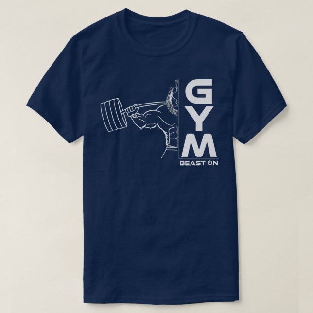 Gym Lion Soldier Lifting Fitness Motivation Design T-Shirt (Design vorne)