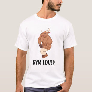 Gym Lover Bull Graphic Men's T - Shirt
