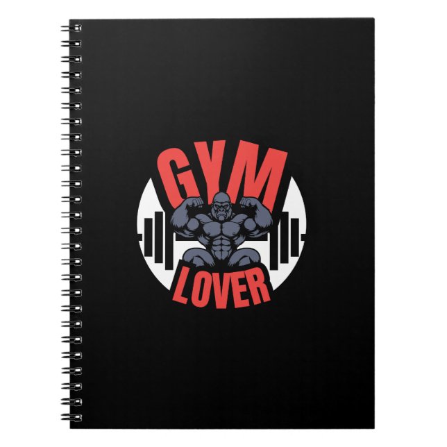 Gym Lover Gorilla Notizblock (Vorderseite)