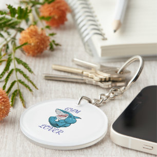Gym Lover Hai – Lustiges Fitness Hai Design Schlüsselanhänger