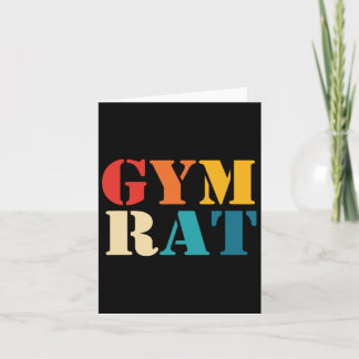 Gym Lover Workout Bodybuilding Retro Alphabet Gym Karte