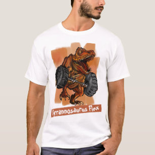 Gym Lover's T-Rex Spaß T-Shirt - "Tyrannosaurus Fl