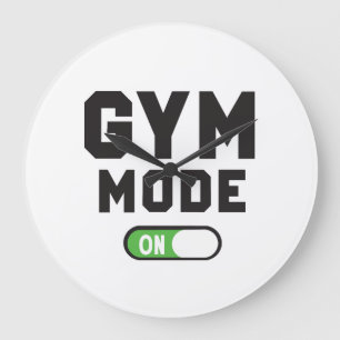 Gym-Modus – Hart Trainieren, Stark Bleiben Große Wanduhr