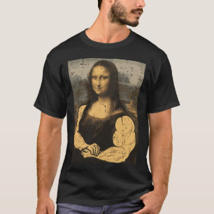 Gym Mona Lisa Muscle Fun Workout Fitness T-Shirt