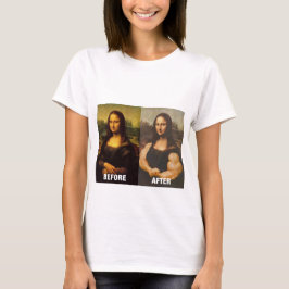 Gym Mona Lisa Vorher Nachher Lustiges Fitness-Shir T-Shirt