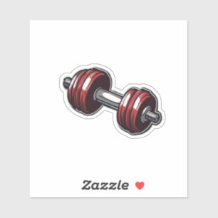 Gym Motivation Dumbell Sticker - Perfekt für Fitn