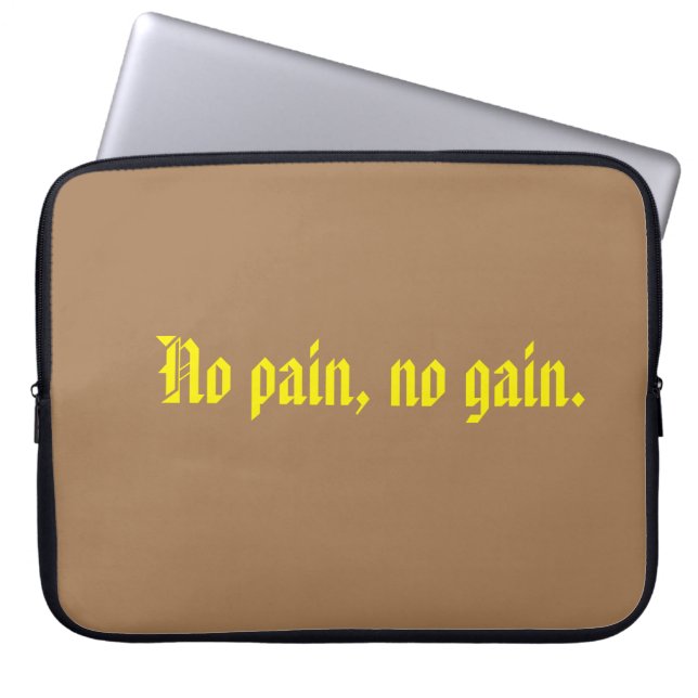 GYM Motivation quotes And Light Brown Laptopschutzhülle (Vorderseite)