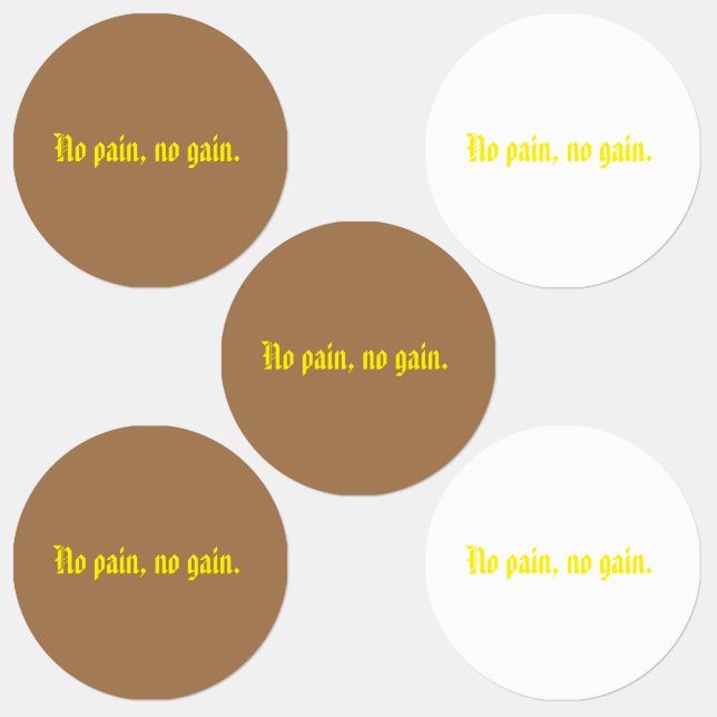 GYM-Motivationsziffern und hellbraun Etiketten (Gruppe)