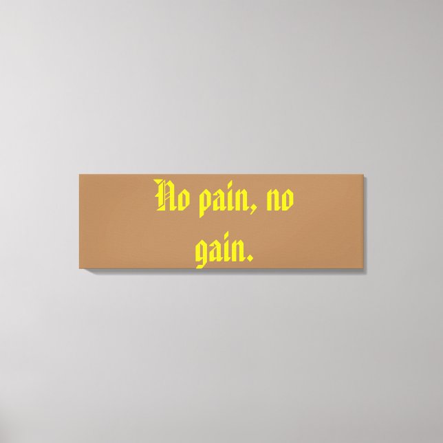GYM-Motivationsziffern und hellbraun Leinwanddruck (Vorderseite)