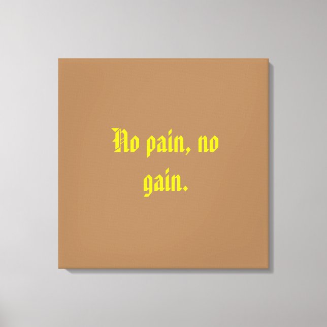 GYM-Motivationsziffern und hellbraun Leinwanddruck (Vorderseite)