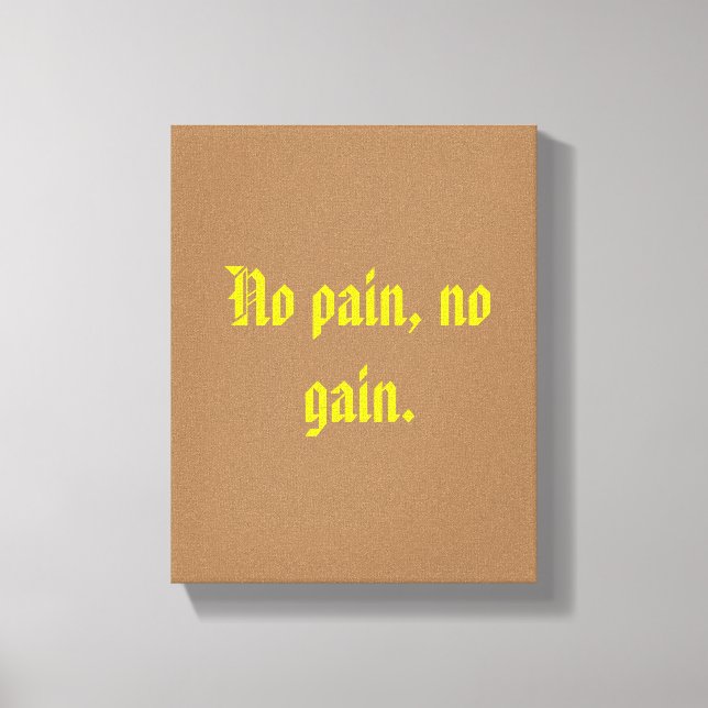 GYM-Motivationsziffern und hellbraun Leinwanddruck (Vorderseite)