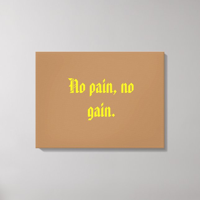 GYM-Motivationsziffern und hellbraun Leinwanddruck (Vorderseite)