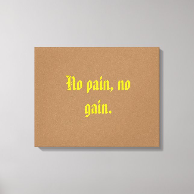 GYM-Motivationsziffern und hellbraun Leinwanddruck (Vorderseite)