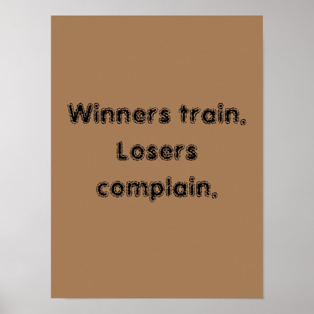 GYM-Motivationsziffern und hellbraun Poster (Vorne)