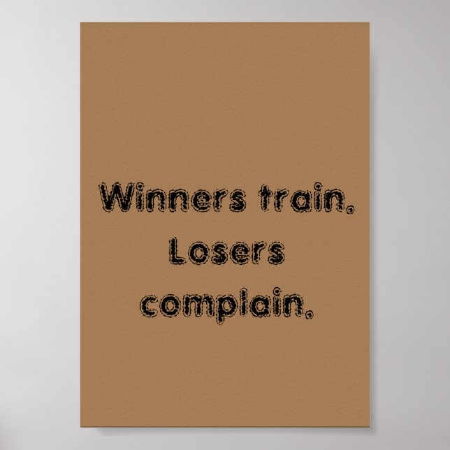 GYM-Motivationsziffern und hellbraunes Poster (Vorne)