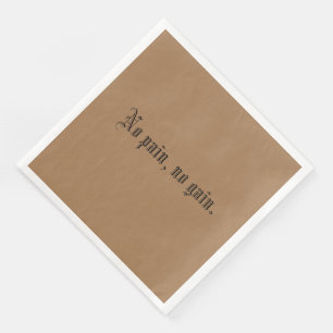 GYM Motivationszitate Und Hellbraun  Serviette