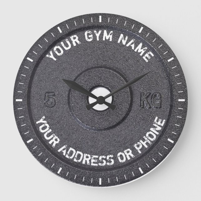 Gym Owner Fitness Instructor Gym Coach Workout Große Wanduhr (Vorderseite)
