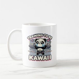 Gym Panda Schulung zum Niedlichen Anime Workout in Kaffeetasse
