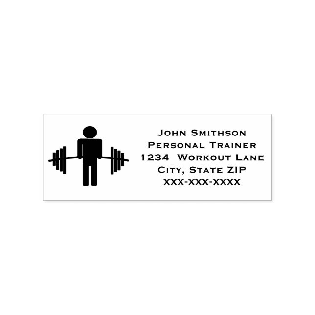 Gym Personal Trainer Kleine Unternehmen Gummistempel (Prägung)