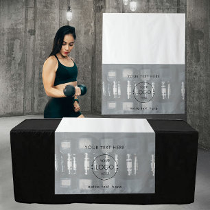 Gym Pop Up Shop Table Runner Sign Business Logo Wandteppich