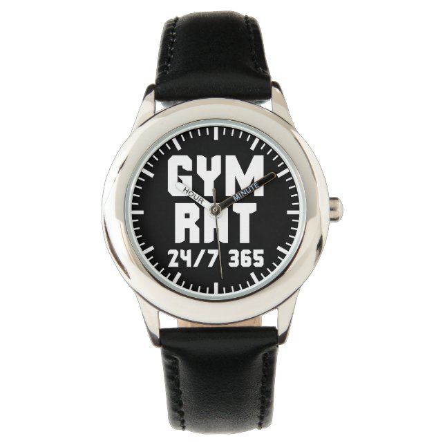 Gym Rat - Bodybuilding Gym Motivation Armbanduhr (Vorderseite)