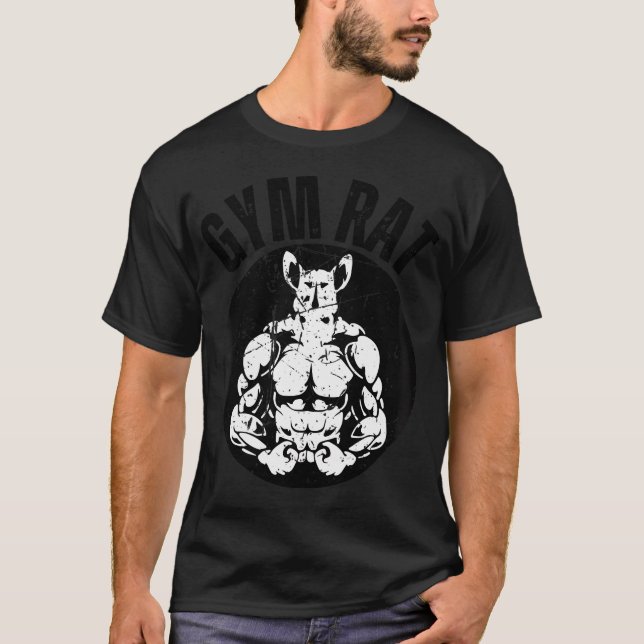 Gym Rat Bodybuilding Workout Fitness Design T-Shirt (Vorderseite)