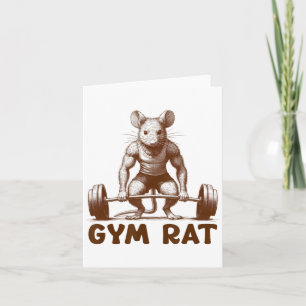 Gym Rat Fitness Bodybuilding Funny Workout Gym Wei Karte