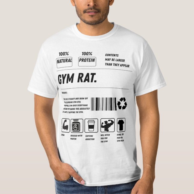 Gym Rat Formula: Handle With Gains T-Shirt (Vorderseite)