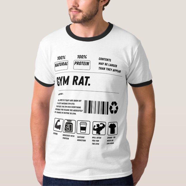 Gym Rat Formula: Handle With Gains T-Shirt (Vorderseite)