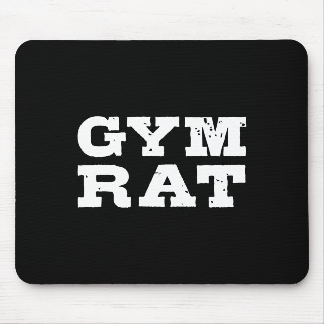 Gym Rat Funny Bodybuilding Workout 1 Mousepad (Vorne)