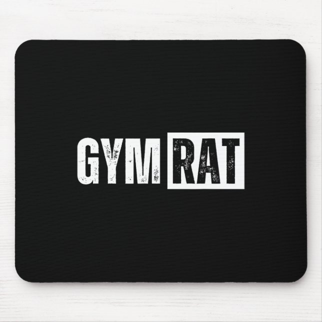 Gym Rat Funny Bodybuilding Workout Mousepad (Vorne)