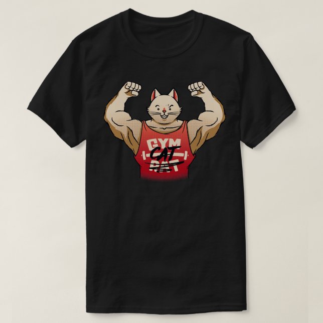 Gym Rat Gym Cat von Tobe Fonseca T-Shirt (Design vorne)