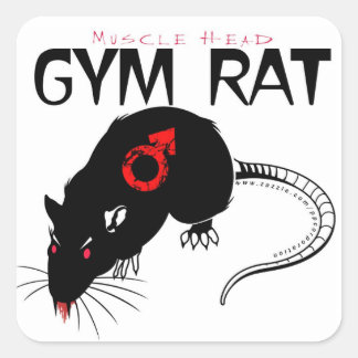 Gym Rat Quadratischer Aufkleber