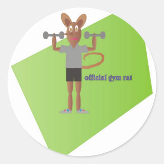 Gym Rat Runder Aufkleber