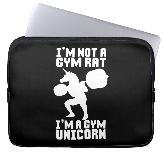 Gym Rat vs Gym Unicorn - Funny Workout Inspiration Laptopschutzhülle (Vorderseite)