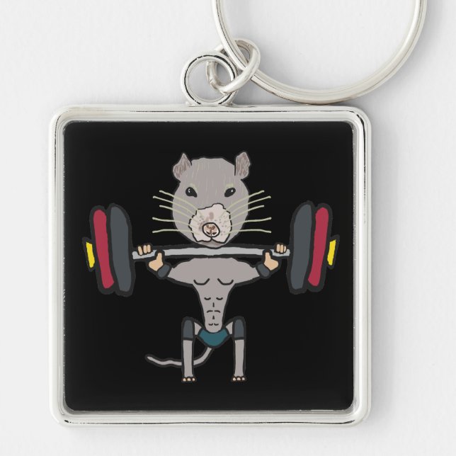 Gym Rat Weightlift Schlüsselanhänger (Vorne)