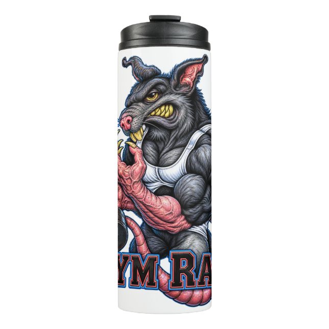 GYM-RATTE THERMOSBECHER (Vorderseite)