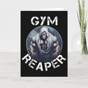 Gym Reaper Fitness Halloween Skelett Workout Körpe Karte