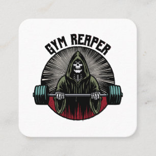 Gym Sensenmann Workout Quadratische Visitenkarte