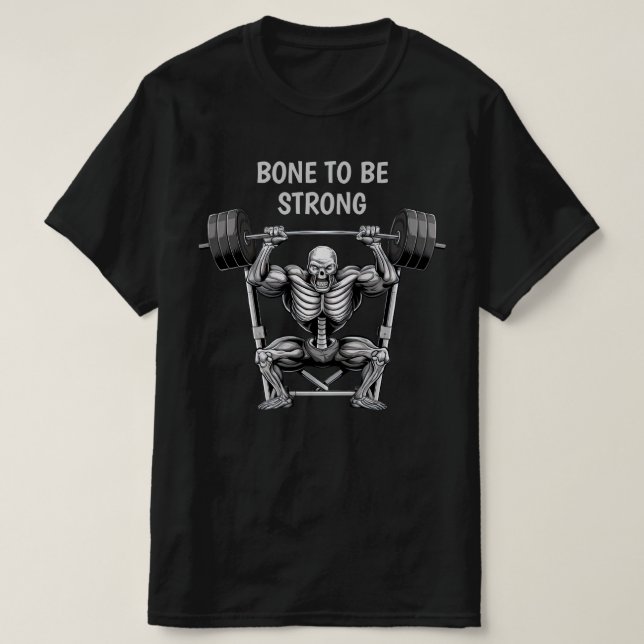Gym Skeleton Black T-Shirt (Design vorne)