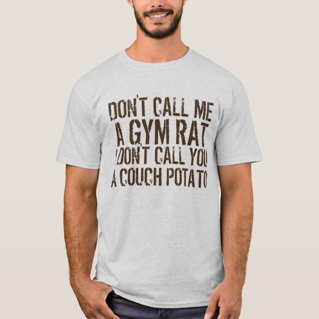 Gym Spaß Funny Gym Rat Workout und Fitness T-Shirt (Vorderseite)