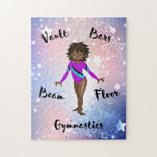 Gym Star African American, Brown Eyes, Lila Leo  (Vertikal)