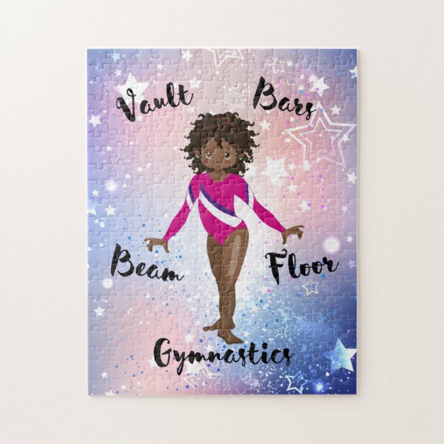 Gym Star African American, Brown Eyes, Pink Leo (Vertikal)