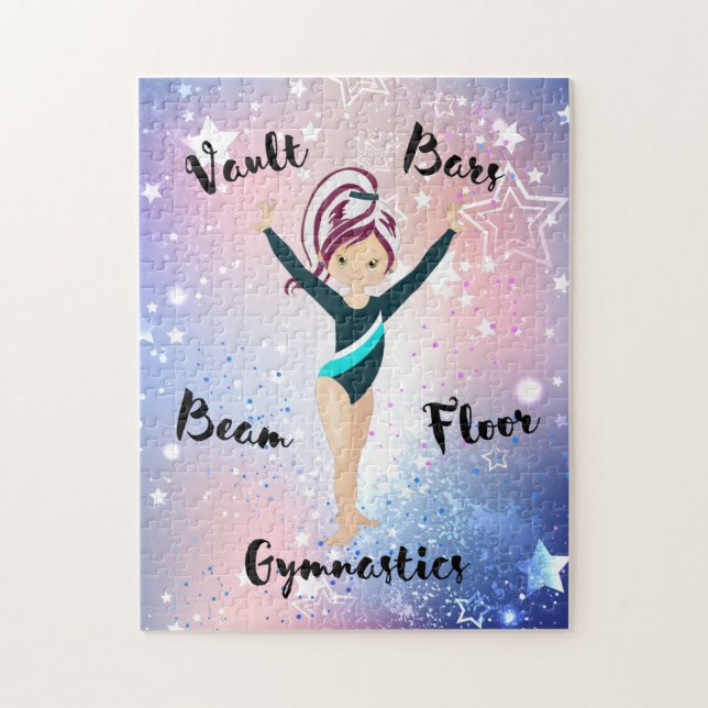 Gym Star Berry Strip, braune Augen, Aquamariner Le (Vertikal)