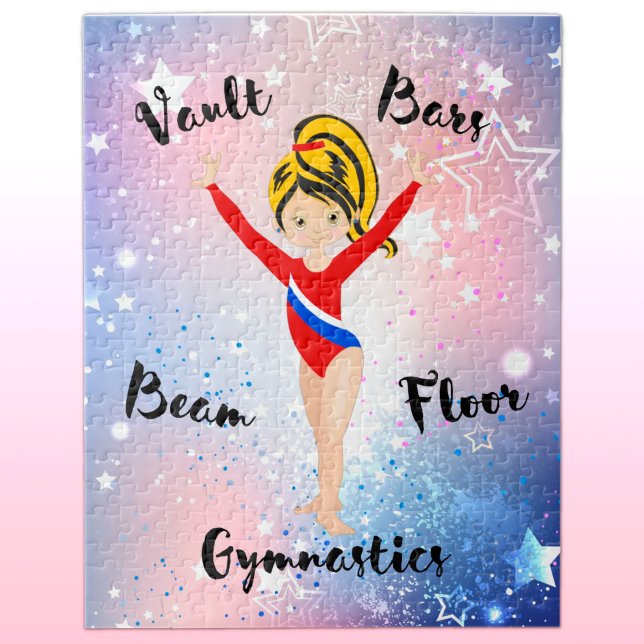 Gym Star Black / Blonde, Hazel Eyes, Red Leotard (Von Creator hochgeladen)