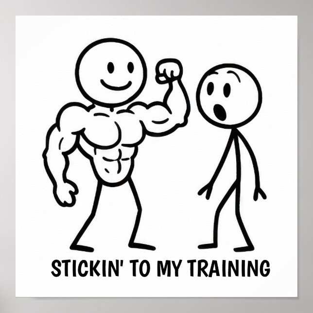 Gym-Strichmännchen Poster (Vorne)