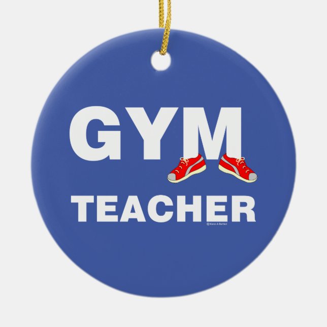 Gym Teacher Sneakers Keramik Ornament (Vorne)