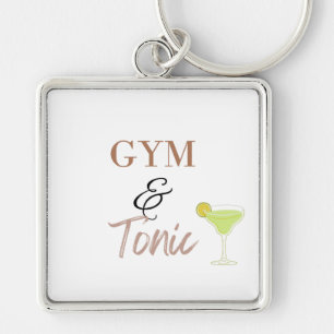 Gym & Tonic Lustiges Fitness-Geschenk für Workout- Schlüsselanhänger